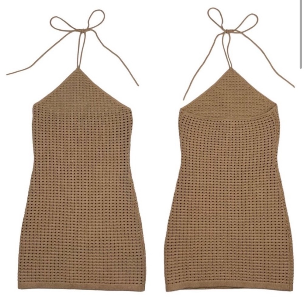 Reformation Martel knit halter dress large Beach Swim Cover Up